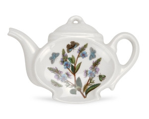 Portmeirion Botanic Garden Teapot Shaped Tea Bag Holder or Spoon Rest