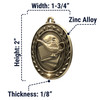 Dimensions (Smaller Size 1-3/4)