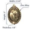Dimensions (Larger Size 2-3/4)