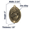 Dimensions (Larger Size 2-3/4)