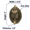 Dimensions (Smaller Size 1-3/4)