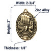 Dimensions (Larger Size 2-3/4)