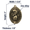 Dimensions (Smaller Size 1-3/4)