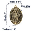 Dimensions (Larger Size 2-3/4)