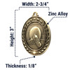 Dimensions (Larger Size 2-3/4)
