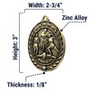 Dimensions (Larger Size 2-3/4)
