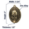 Dimensions (Smaller Size 1-3/4)
