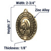 Dimensions (Larger Size 2-3/4)
