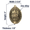 Dimensions (Larger Size 2-3/4)