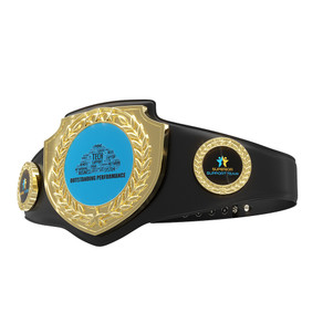 Express Bright Shield Championship Belt in Black