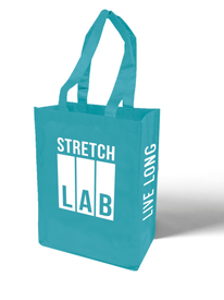 Stretchlab - Large Reusable Tote (Pack of 100) - Turquiose/White