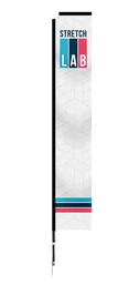 SL - 16' Rectangle Flag Kit, Mirror, With Stake - Turquoise (Drop Ship)