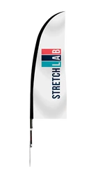 SL - 11' Blade Flag Kit, Mirror, With Stake - Turquoise (Drop Ship)