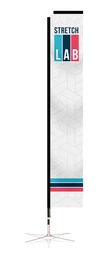 SL - 16' Rectangle Flag Kit, Mirror, With Cross Base - Turquoise (Drop Ship)
