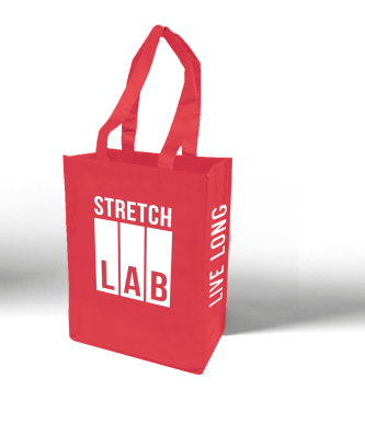 Stretchlab - Small Reusable Tote (Pack of 100) - Red/White