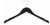 Natural Wood Top Hanger - Black Wood (Pack of 10)