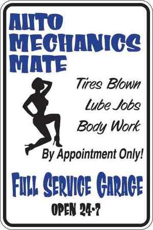 Auto Mechanics Mate Sign Decal