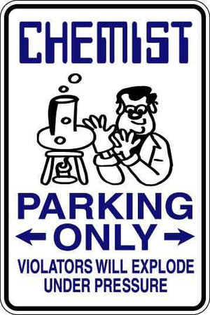 Chemist Parking Only Sign Decal