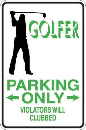 Golfer Sign Decal 2