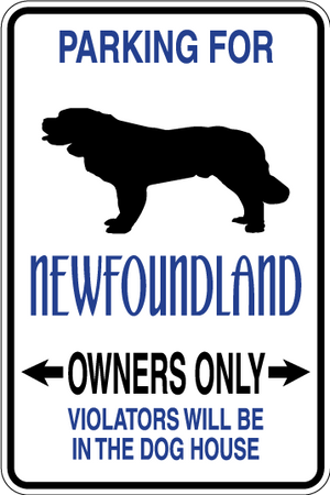 Newfoundland Parking Only Sign Decal