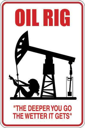 Oil Rig Parking Only Sign Decal