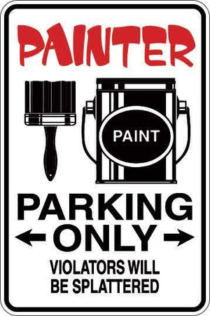 Painter Parking Only Sign Decal