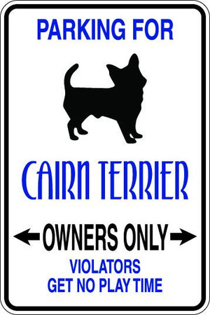 Cairn Terrier Owners Only Sublimated Aluminum Magnet