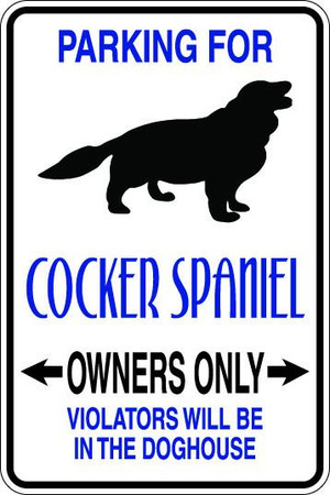 Cocker Spaniel Owners Only Sublimated Aluminum Magnet