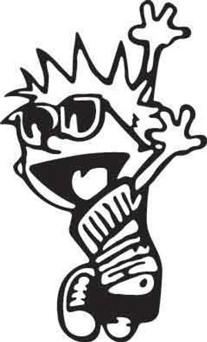 Boy Jumping Decal