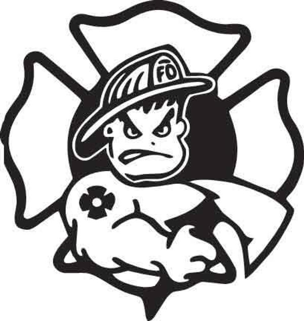 Firefighter In Crest Decal