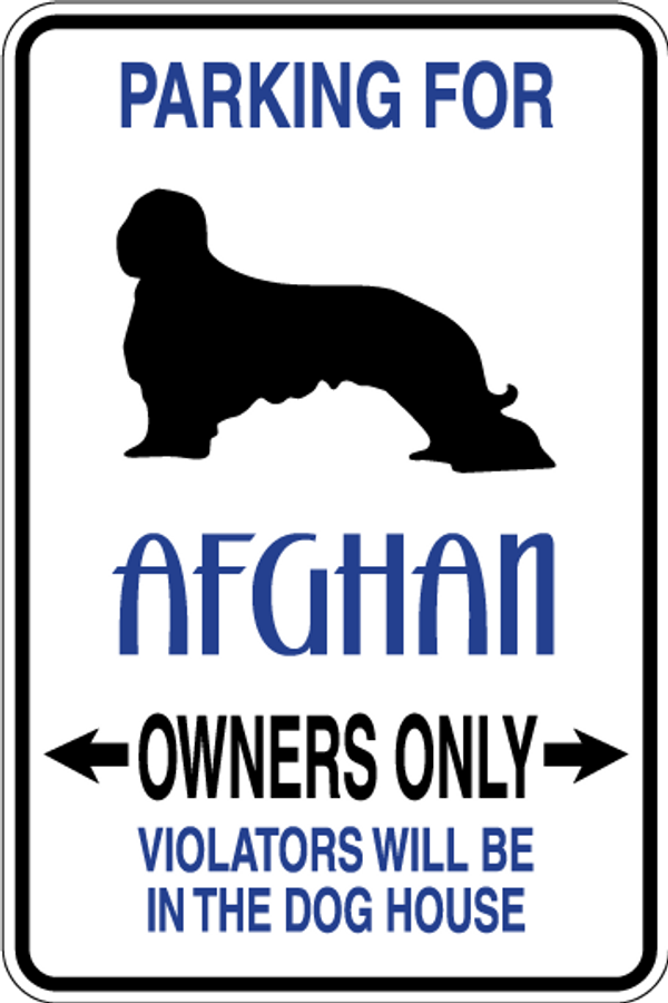 Afghan Parking Only Sign Decal