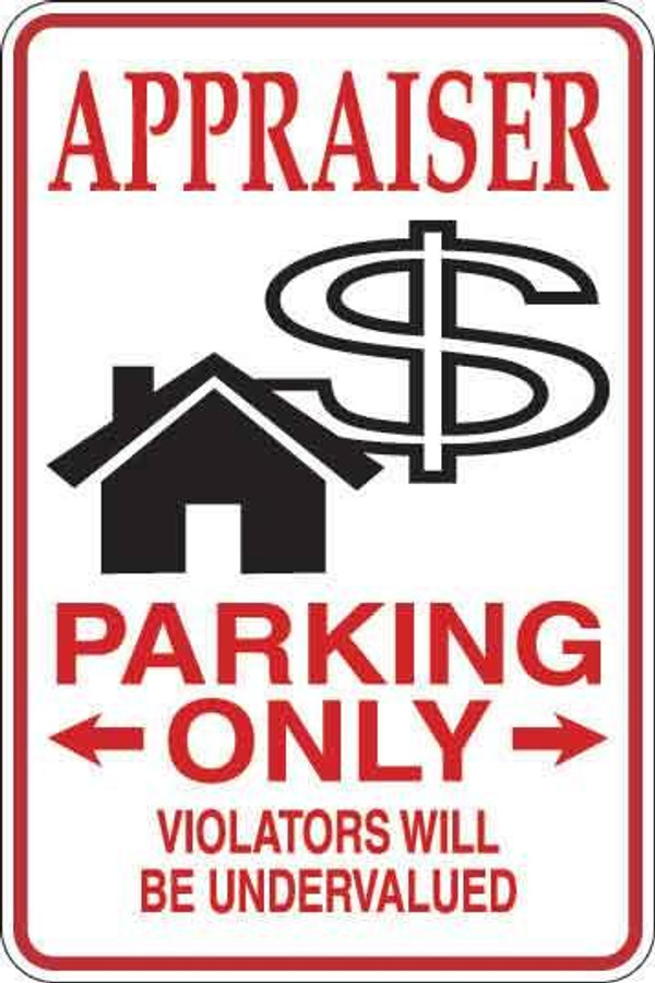Appraiser Parking Only Sign Decal