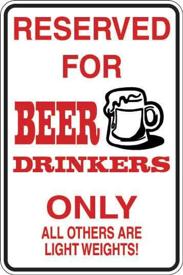 Beer Drinkers Sign Decal