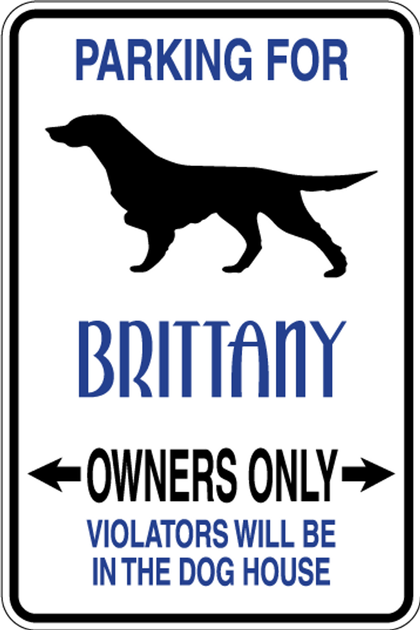 Brittany Parking Only Sign Decal