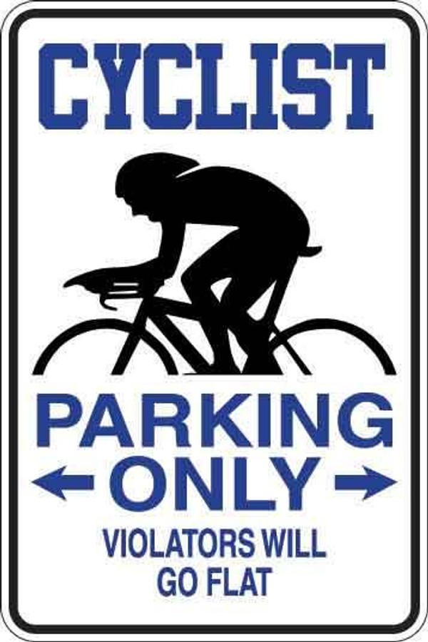 Cyclist Parking Only Sign Decal