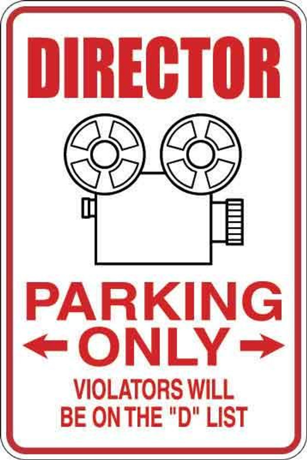 Director Parking Only Sign Decal