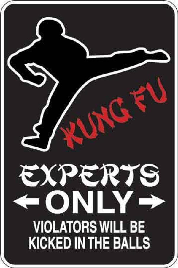 Karate Experts Only Sign Decal