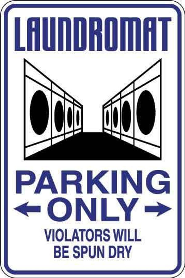 Laundromat Parking Only Sign Decal