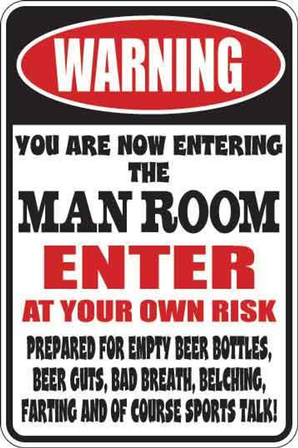 Man Room Sign Decal