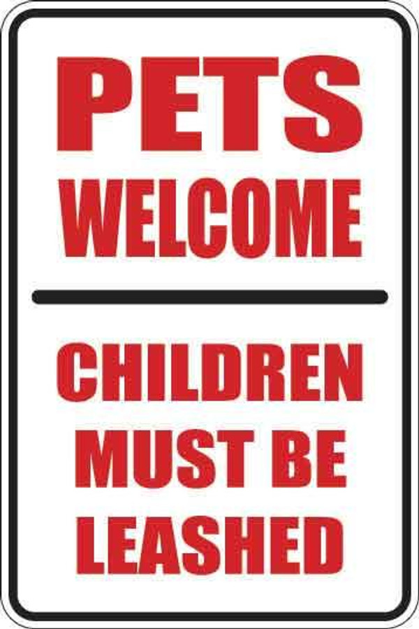 Pets Welcome Sign Decal