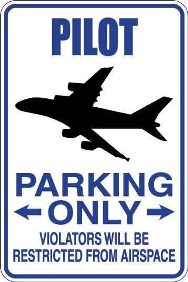Pilot Parking Only Sign Decal