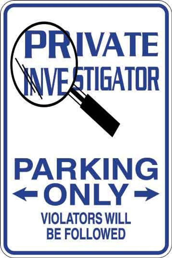 Private Investigator Only Sign Decal