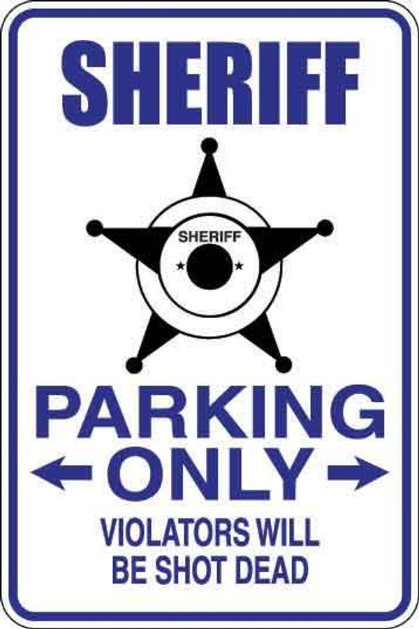 Sheriff Parking Only Sign Decal