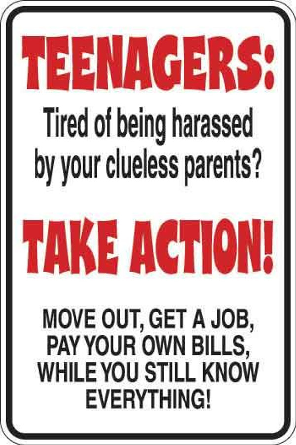 Teenagers Sign Decal