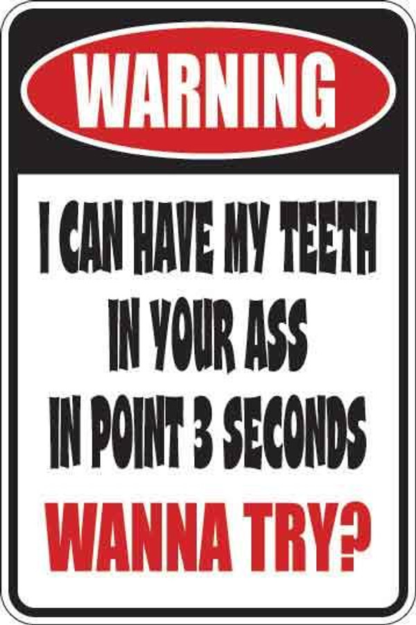 Warning Wanna Try Sign Decal 1