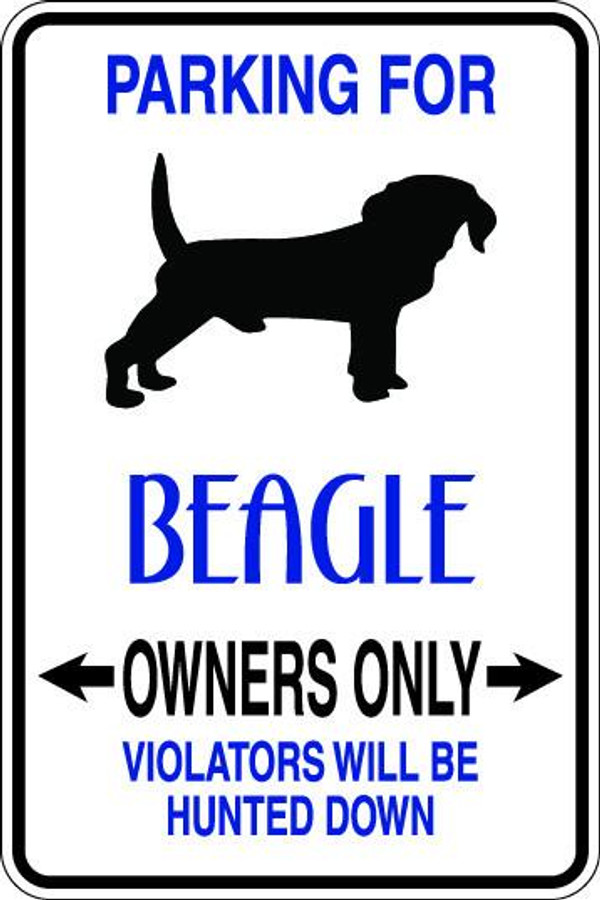 Beagle Owners Only Sublimated Aluminum Magnet