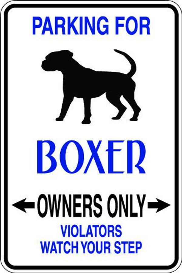 Boxer Owners Only Sublimated Aluminum Magnet