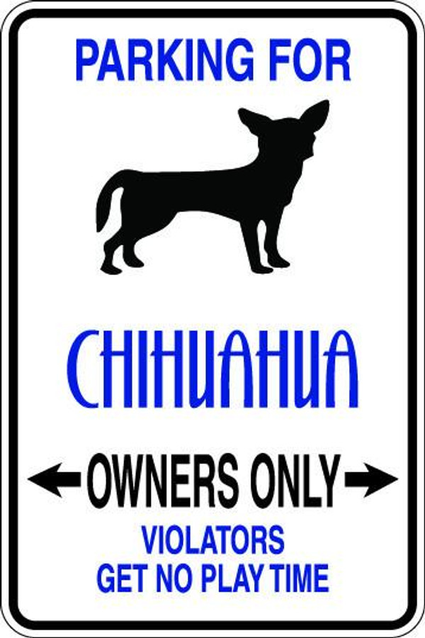 Chihuahua Owners Only Sublimated Aluminum Magnet