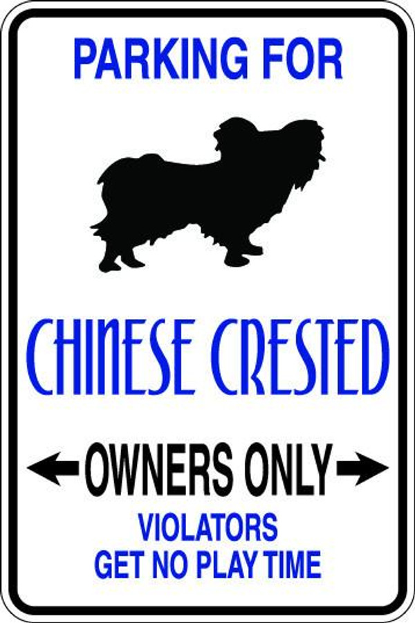 Chinese Crested Owners Only Sublimated Aluminum Magnet
