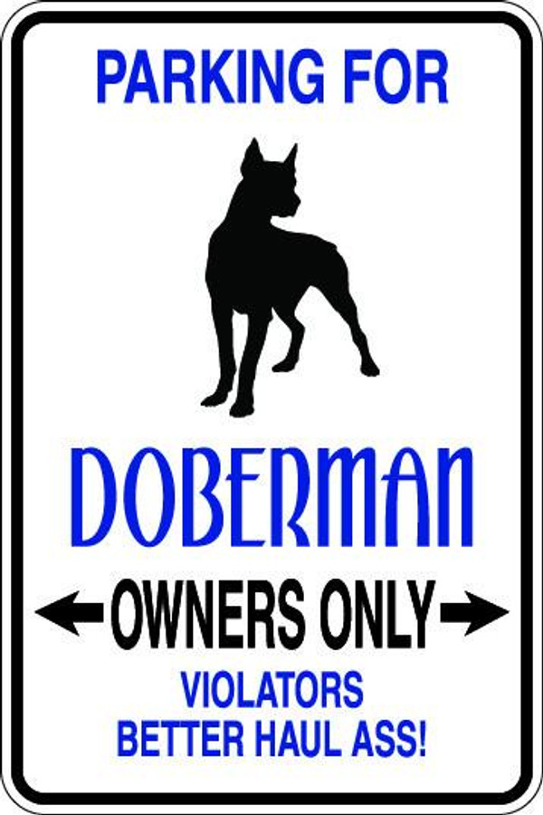 Doberman Owners Only Sublimated Aluminum Magnet